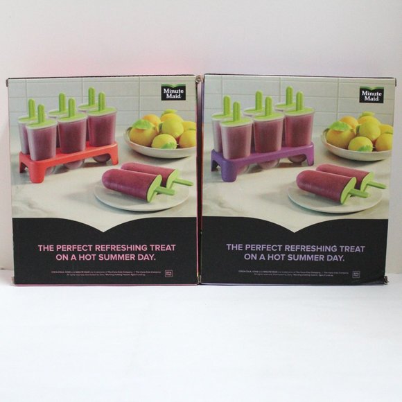 2 Boxes (6 Each = 12) Minute Maid Ice Pop Molds in Unopened Box - Picture 2 of 6